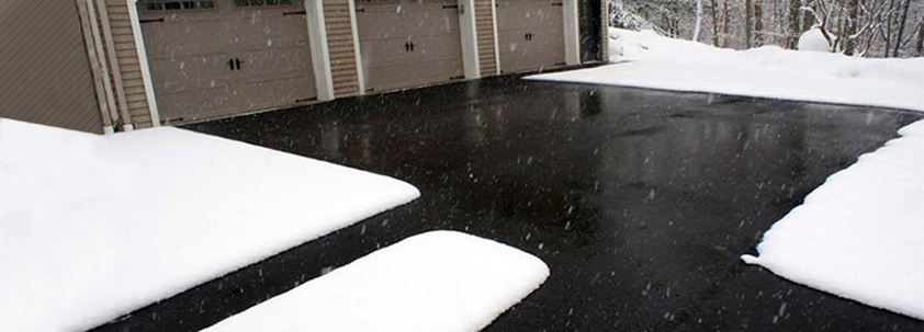 A radiant heated driveway and walkways.