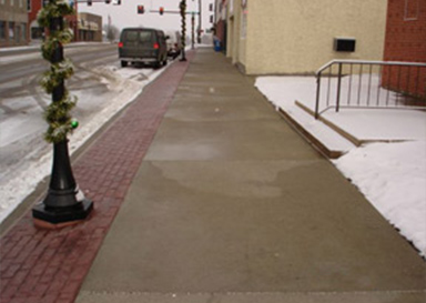 Heated sidewalks installed in city in Missouri.