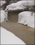 A radiant heated driveway.