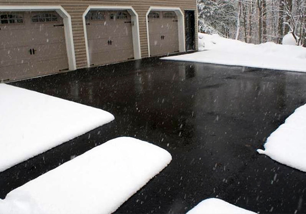 Heated asphalt driveway and walkways